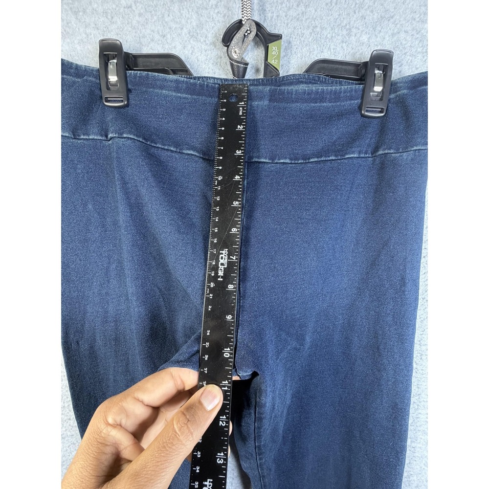 Habitat Leggings Womens Medium Blue High Rise Pull On Stretch Jegging Capri Knit - Picture 6 of 9